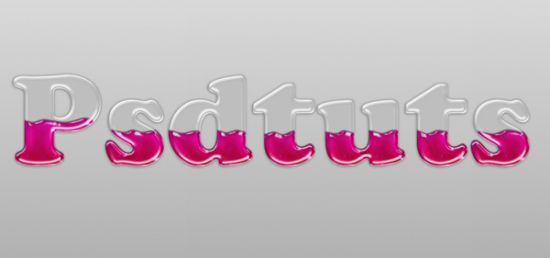 Create Liquid Filled Glass Text in Photoshop