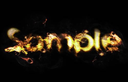 Design a Golden Flame Text Effect