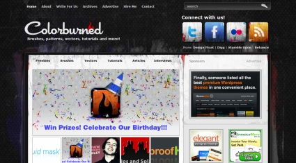 Colorburned Colorful blog designs which has great attraction of its viewers