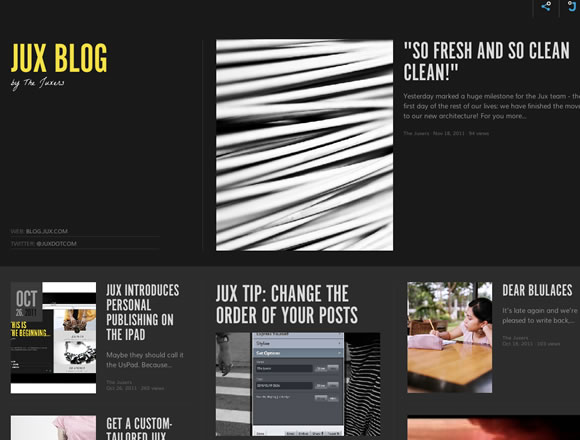 Jux Blog  A well designed Blog design that is common use these days