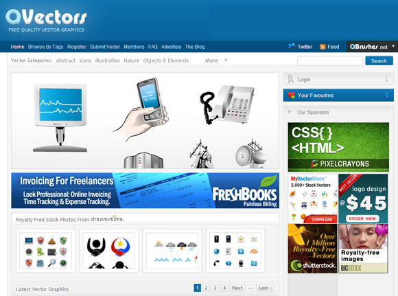 QVectors is another neatly organized web resource for quality vector images