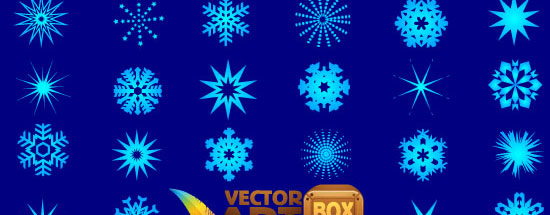 Snowflakes Vector which is blue color vector design