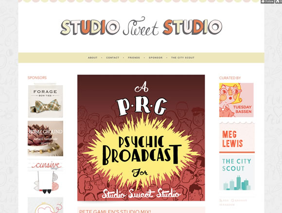 Studio Sweet Studio A good creation for inspiration of new  blog makers