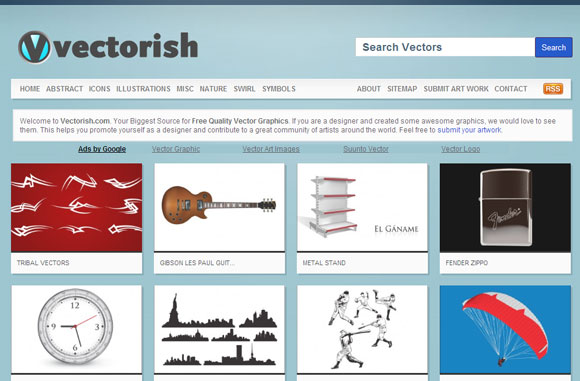 Vectorish is a website where you can not only download free stock images but also submit your own