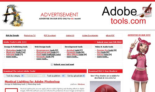 Adobe Tools Enchance the new 3d features of Adobe Photoshop CS3 Extended version! Download free 3d models from Adobe-Tool