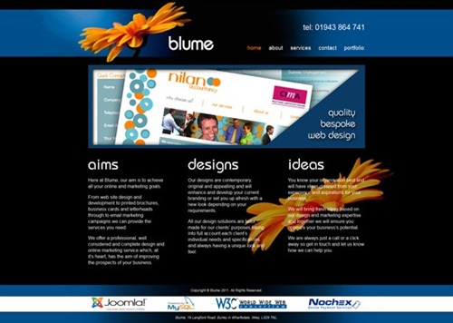 Blume is a well Designed flash website Blume is a well Designed flash website