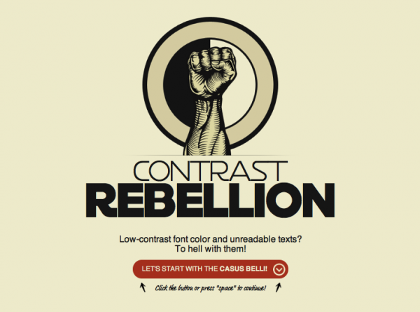 Color Contrast is a new typography trend of 2012