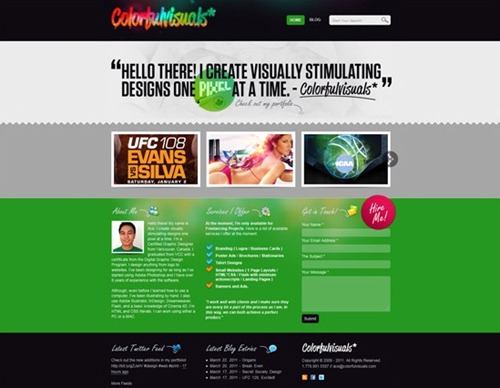 Colorful Visuals is a good inspirable flash website Colorful Visuals is a good inspirable flash website