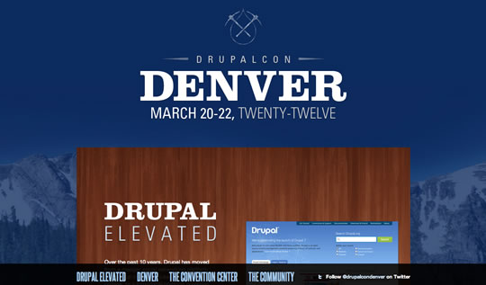 Drupalcon Denver is a good layout navigation