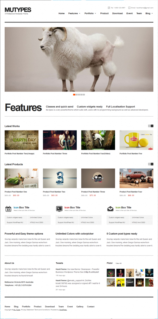 Mu Types – Clean Business WordPress Theme