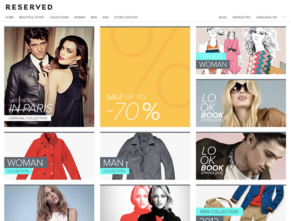 Reserved is a colorful website for inspiration of visitors Reserved is a colorful website for inspiration of visitors