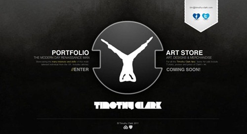 Timothy Clark is a imple desing of dark portfolio