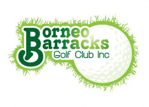Borneo Barracks is a golf logo design
