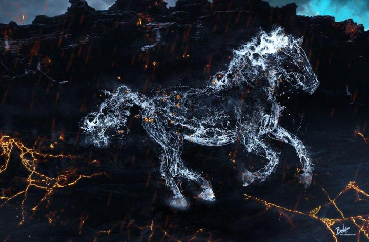 ПУТЬ ВЕДЬМЫ СТИХИЙ.КАКАЯ ТЫ ВЕДЬМА? Horse-Digital-Art-by-BOKE