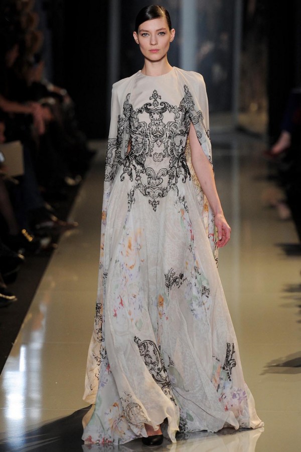 Dress by Lebanese designer Elie Saab Haute Couture Spring-Summer 2013 fashion show