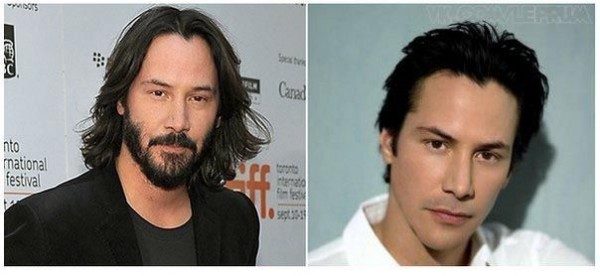 Celebrities with and without a Beard 