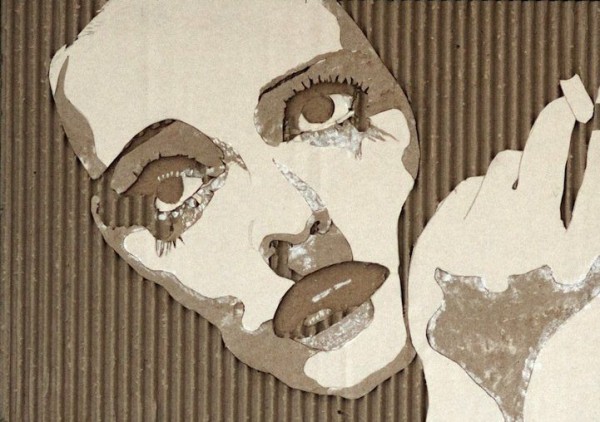 Hollywood Portraits Made Out of Cardboard