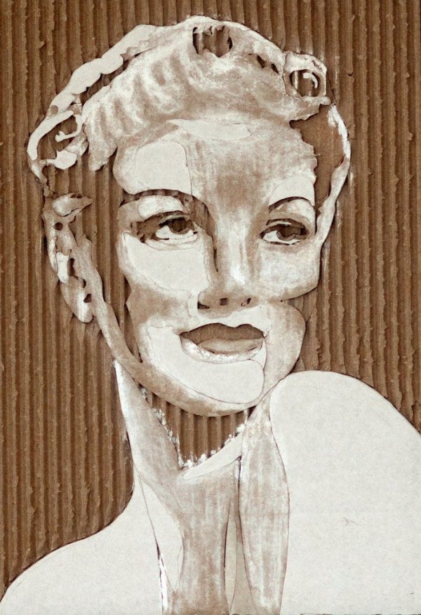 Hollywood Portraits Made Out of Cardboard