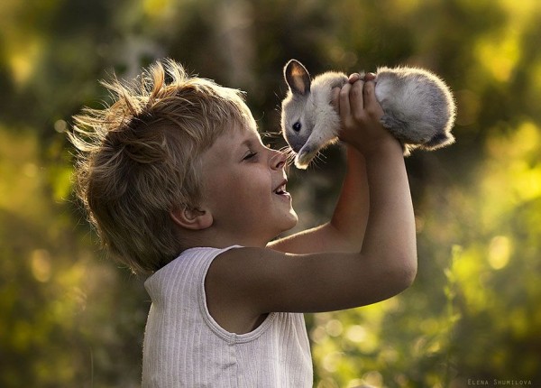 Mother Photographs Her Kids and Farm Animals 