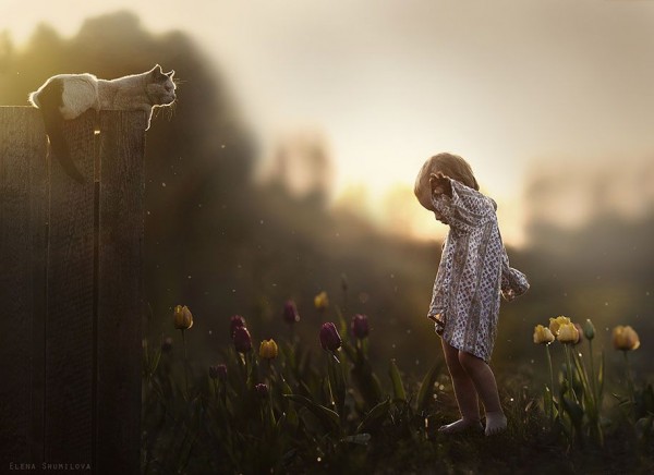 Kids and Animals by Elena Shumilova