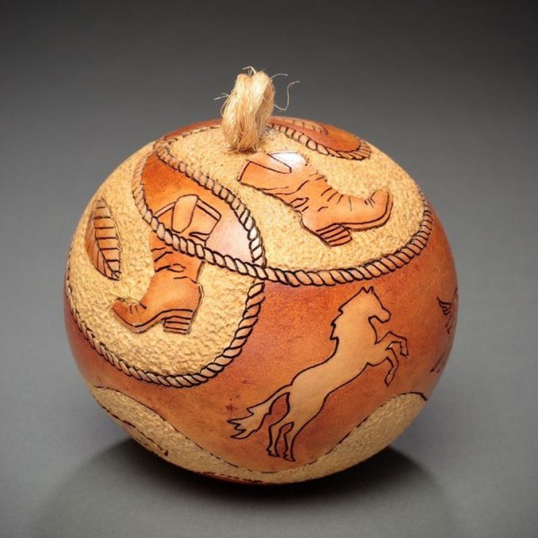 Pumpkin Gourd carving Art by Marilyn Sunderland