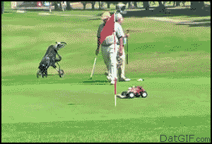 People take golfing seriously, even if you may not.