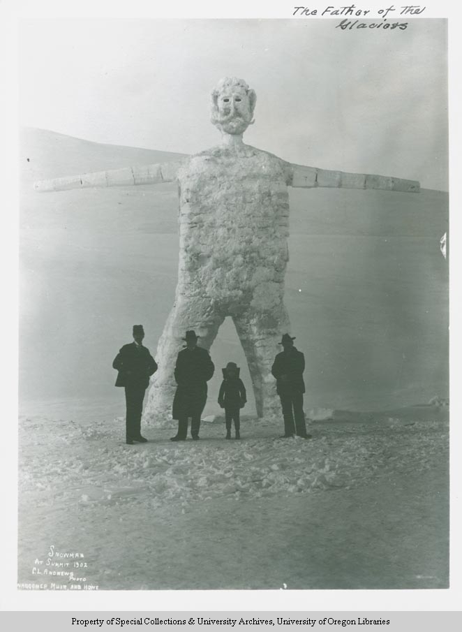 Snowman at summit 1902