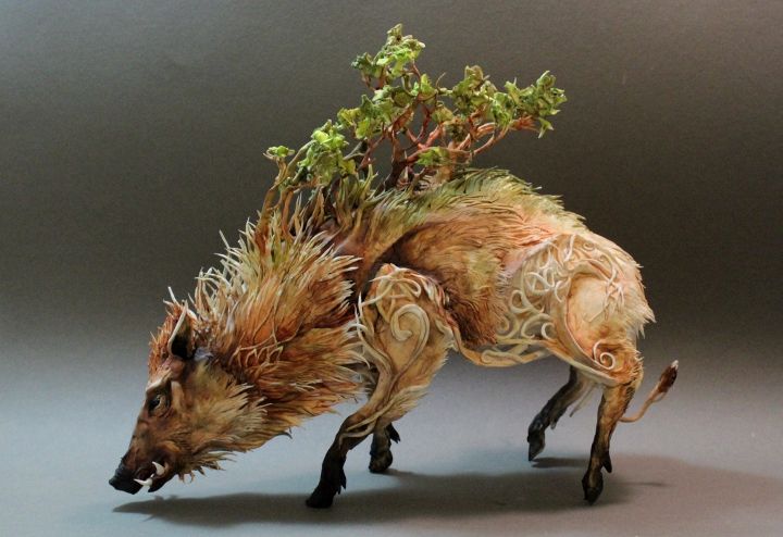 Celtic Wild Boar with Forest