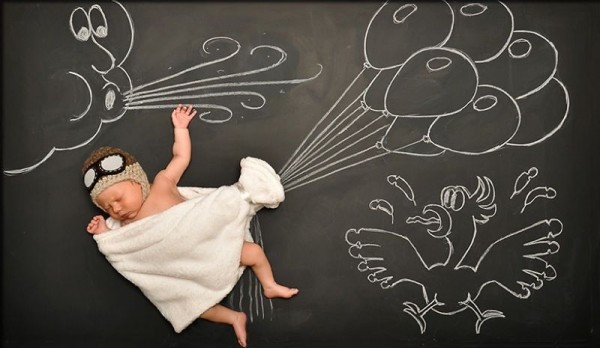 Mom Creates Baby's Blackboard Adventures