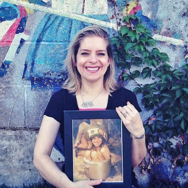 Amazing Portraits of People Holding Pictures from Their Awkward Years