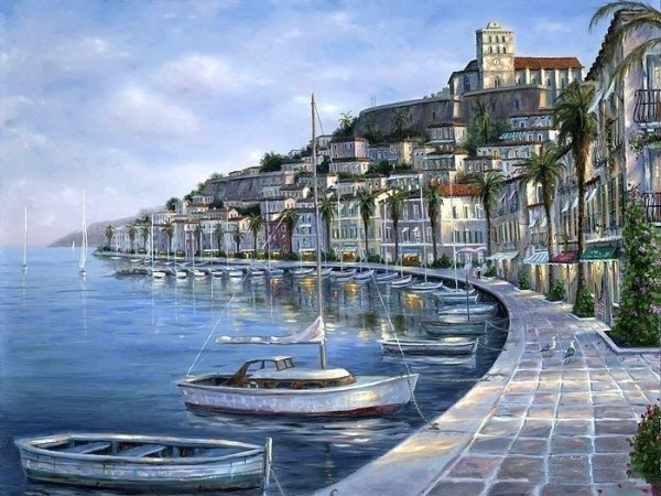 Romantic Impressionistic Cityscapes Oil Paintings