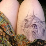 kitty - College Student Jody Steel Creates Amazing Doodles on Her Legs!