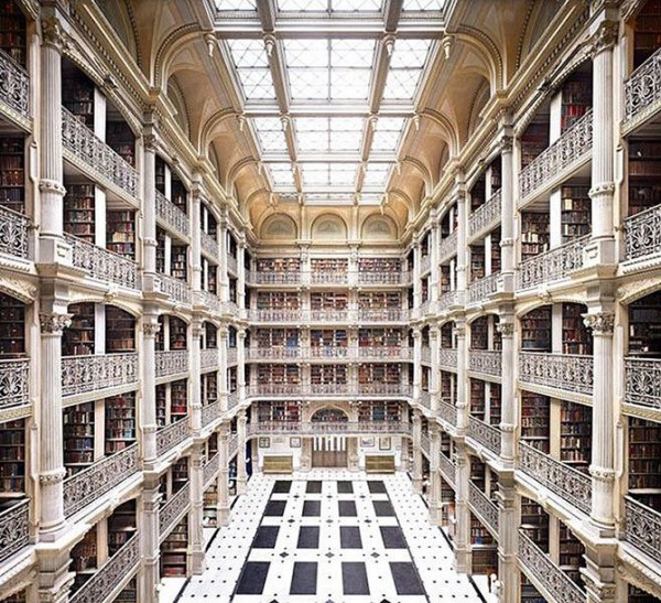 George Peabody Library at Johns Hopkins University in Baltimore, USA