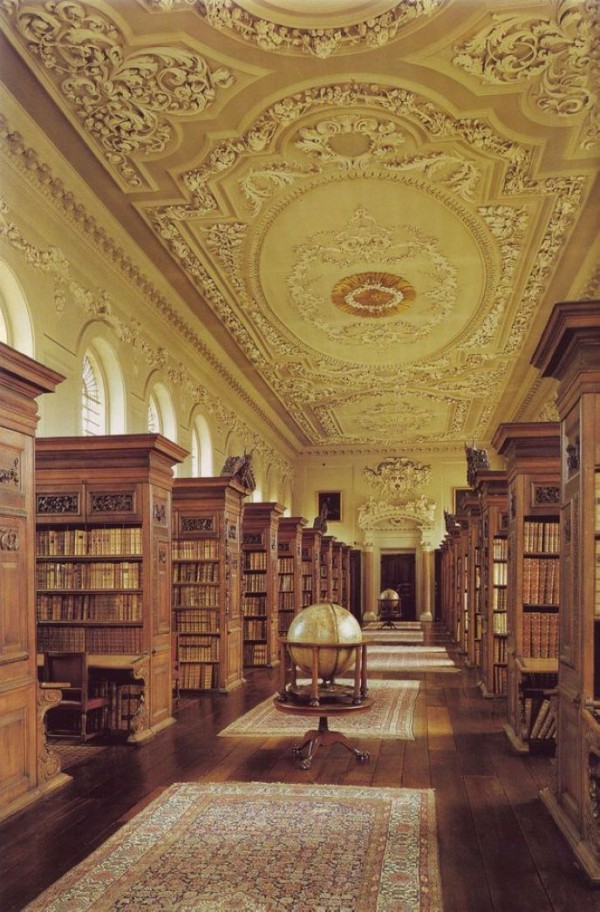 Queens College Library at Oxford University, England