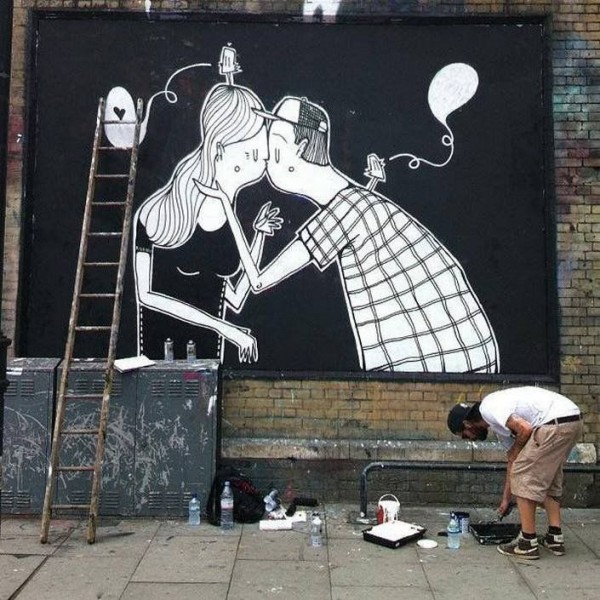 Romantic Street Art by Alex Senna