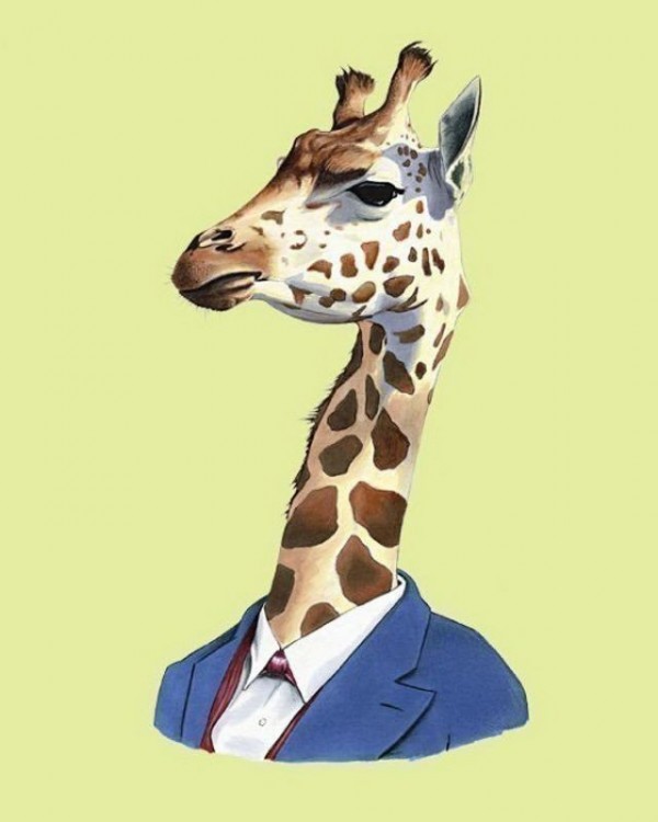 Giraffe art print