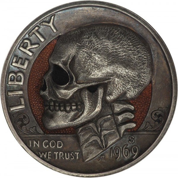 Inspirational Hobo Nickels Carved from Clad Coins