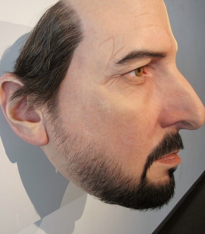 Hyper-realistic Sculptural Portrait of Man