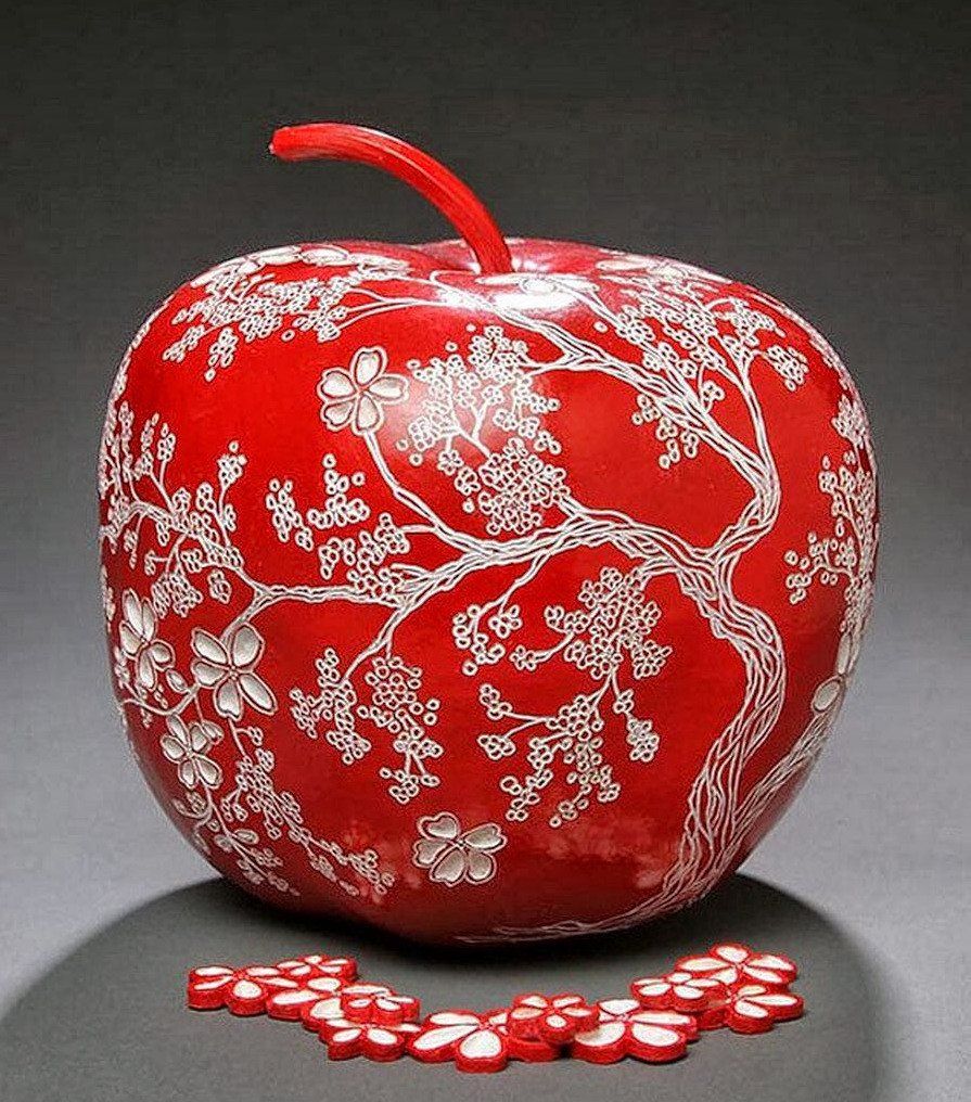 The Delicate Gourd Carving Art by Marilyn Sunderland