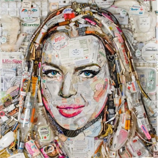 Recreated Portraits from Thousands of Found Objects