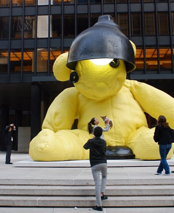 Giant Bronze Teddy Bear Sculpture 
