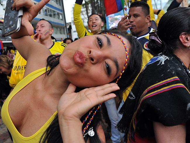 A Colombian Fan Celebrates
