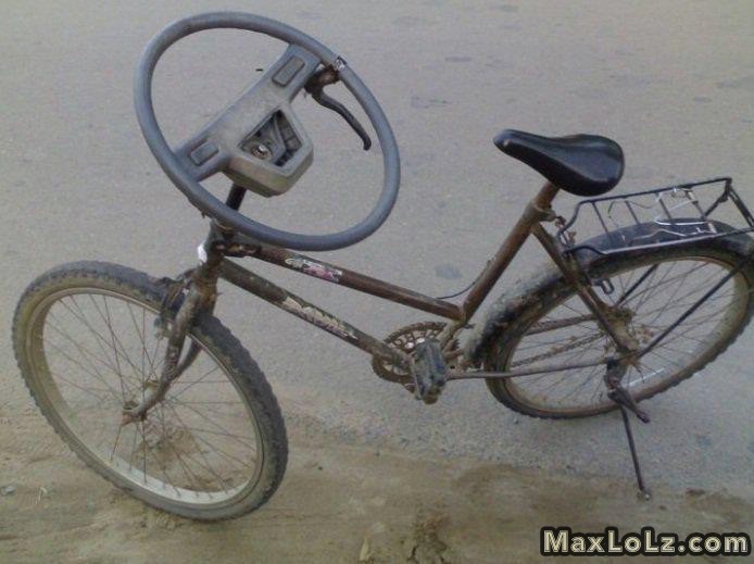 .because steering wheels are better used on bikes anyway