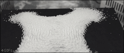 Sand being controlled by sound