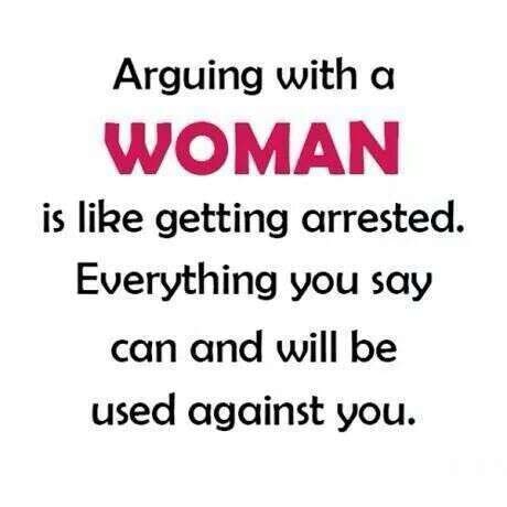 arguing with a woman
