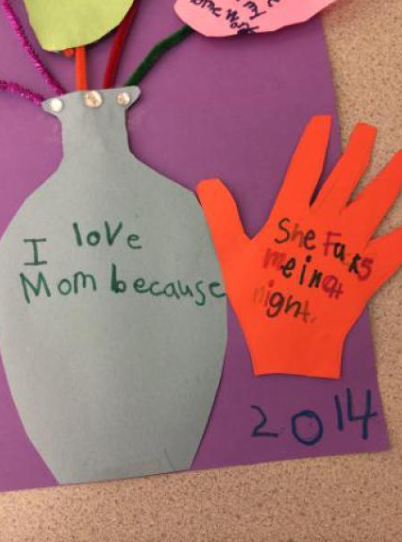 This kid who loves her mom