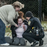 This picture of a woman who just learned that her fiance was murdered.