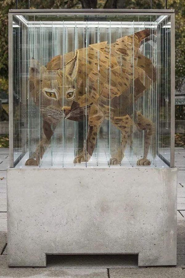 Anamorphosis Sculptures Represent 4 Endangered Animals