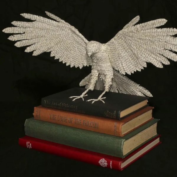 Paper Sculptures With The Pages Of Books