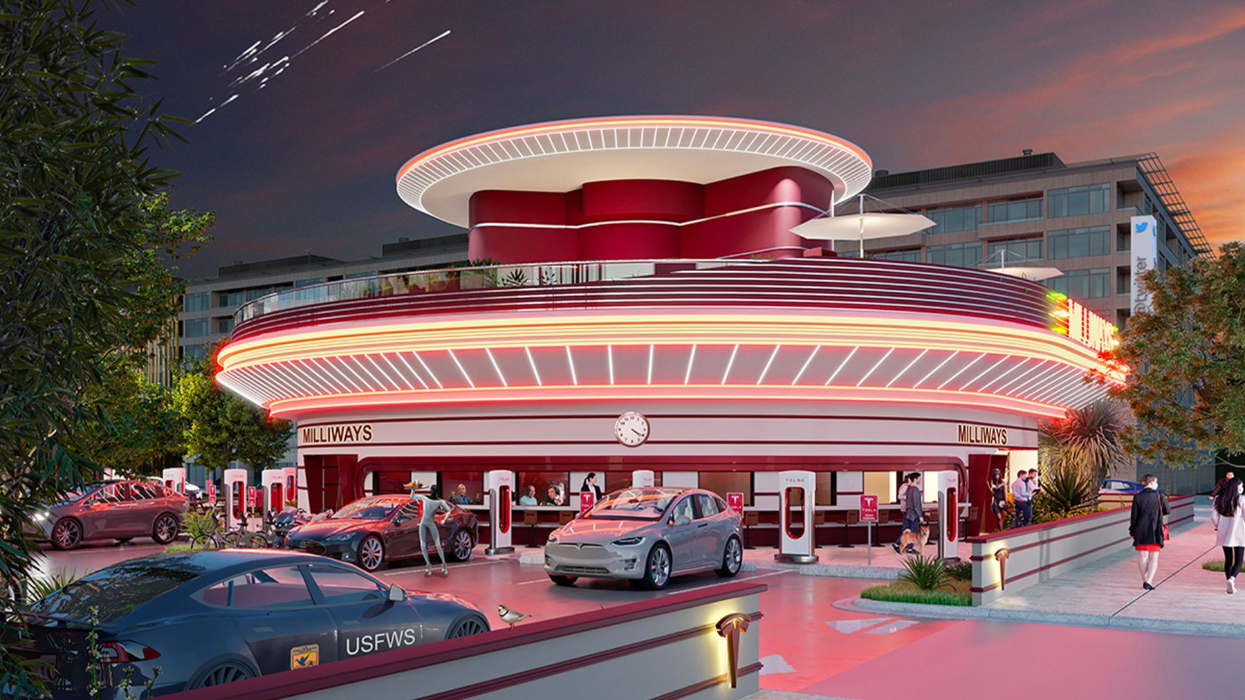 Tesla Will Launch Its First Restaurant Inspired By American Diners Of The 1950s